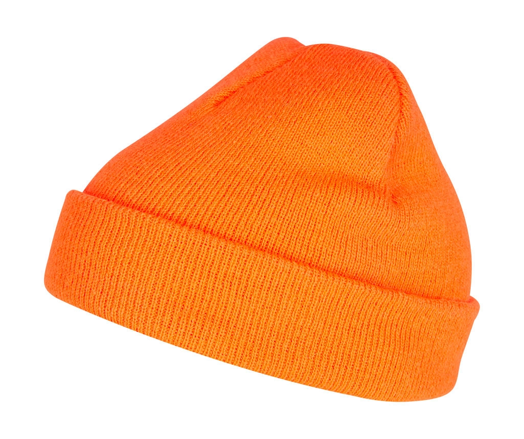Knit Beanie zum Besticken und Bedrucken in der Farbe Blaze Orange mit Ihren Logo, Schriftzug oder Motiv.