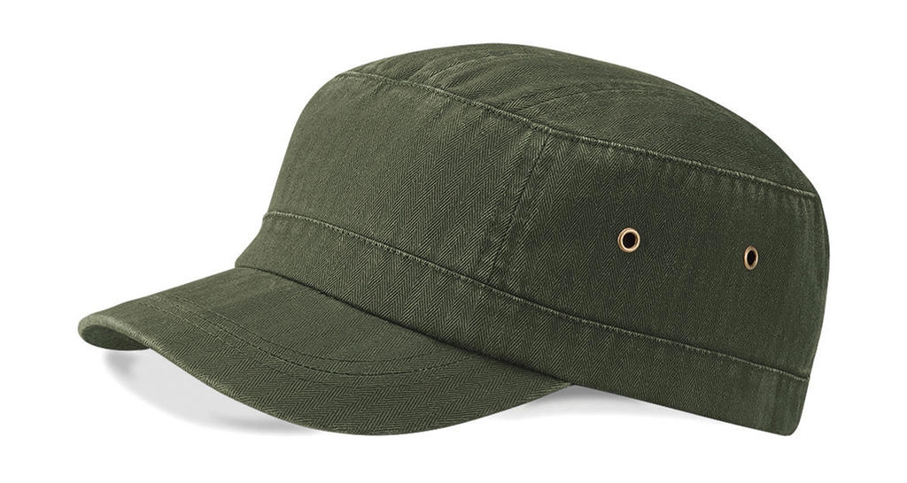 Urban Army Cap zum Besticken und Bedrucken in der Farbe Vintage Olive mit Ihren Logo, Schriftzug oder Motiv.