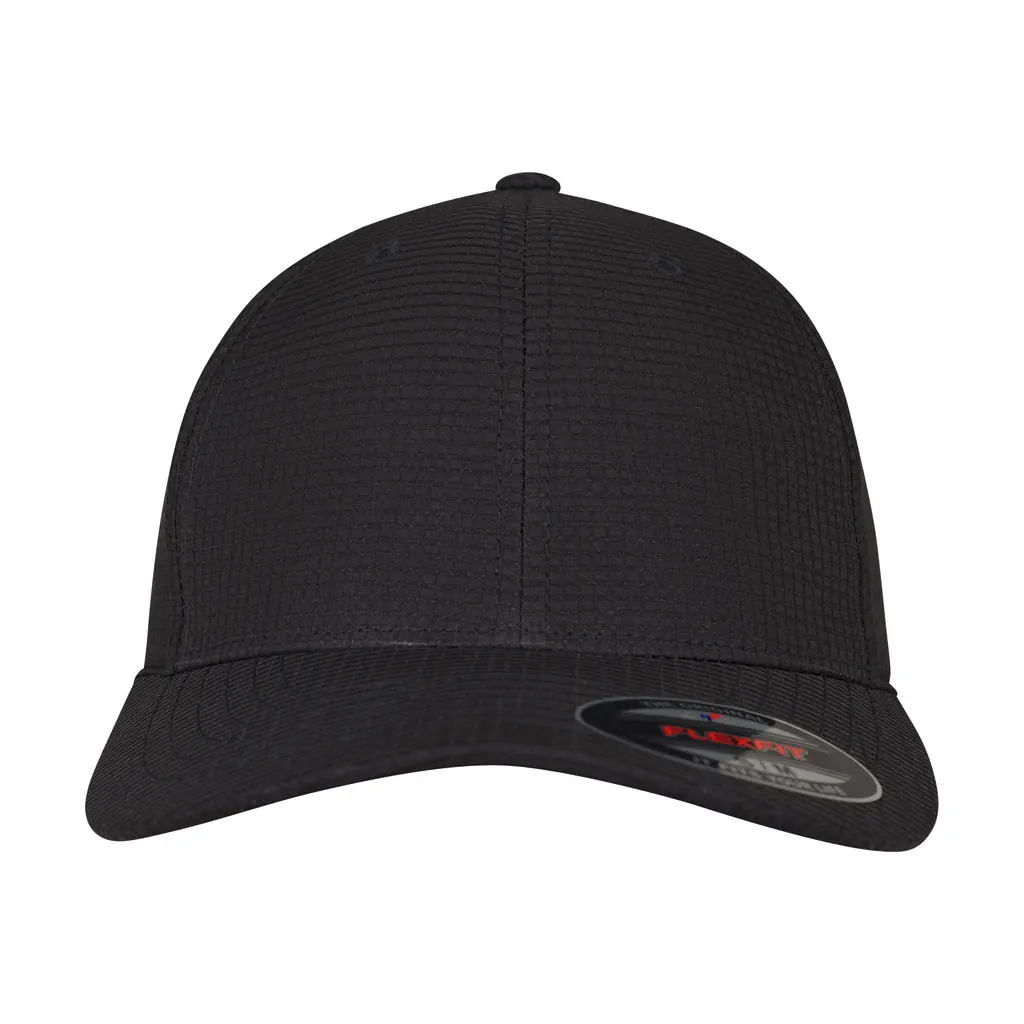 Flexfit Hydro-Grid Stretch Cap zum Besticken und Bedrucken in der Farbe Black mit Ihren Logo, Schriftzug oder Motiv.