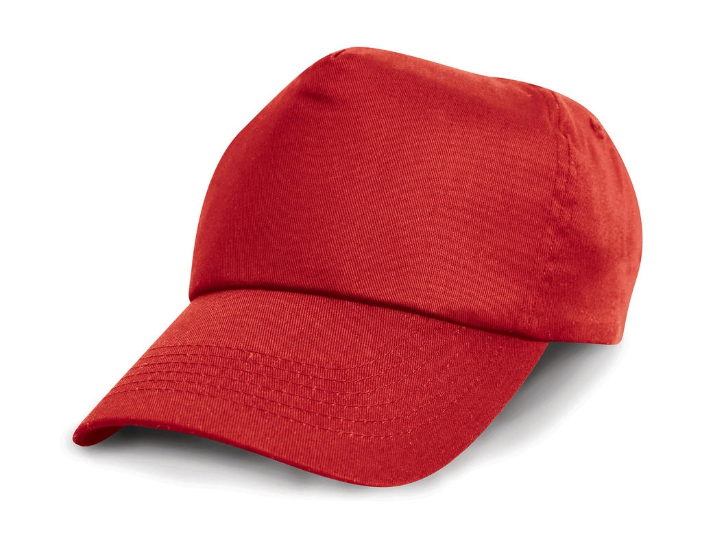 Kids Baseball Cap zum Besticken und Bedrucken in der Farbe Red mit Ihren Logo, Schriftzug oder Motiv.