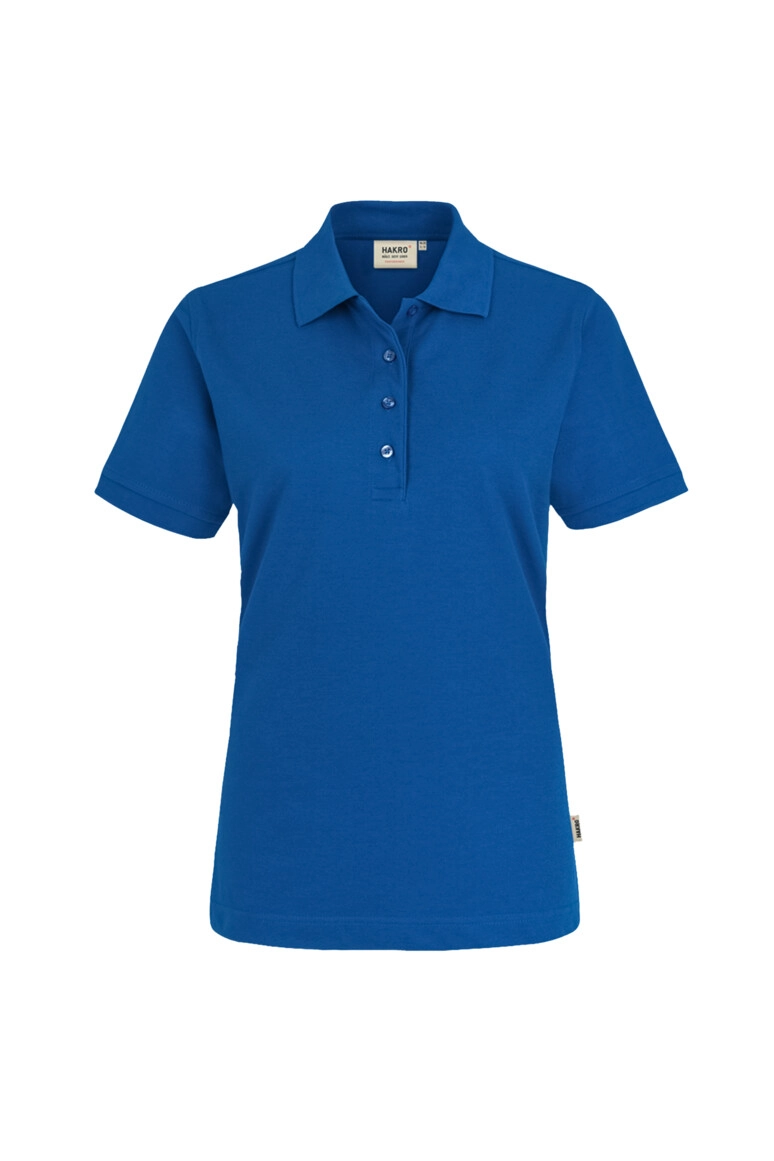 HAKRO Damen Poloshirt MIKRALINAR® ECO zum Besticken und Bedrucken in der Farbe Royalblau mit Ihren Logo, Schriftzug oder Motiv.