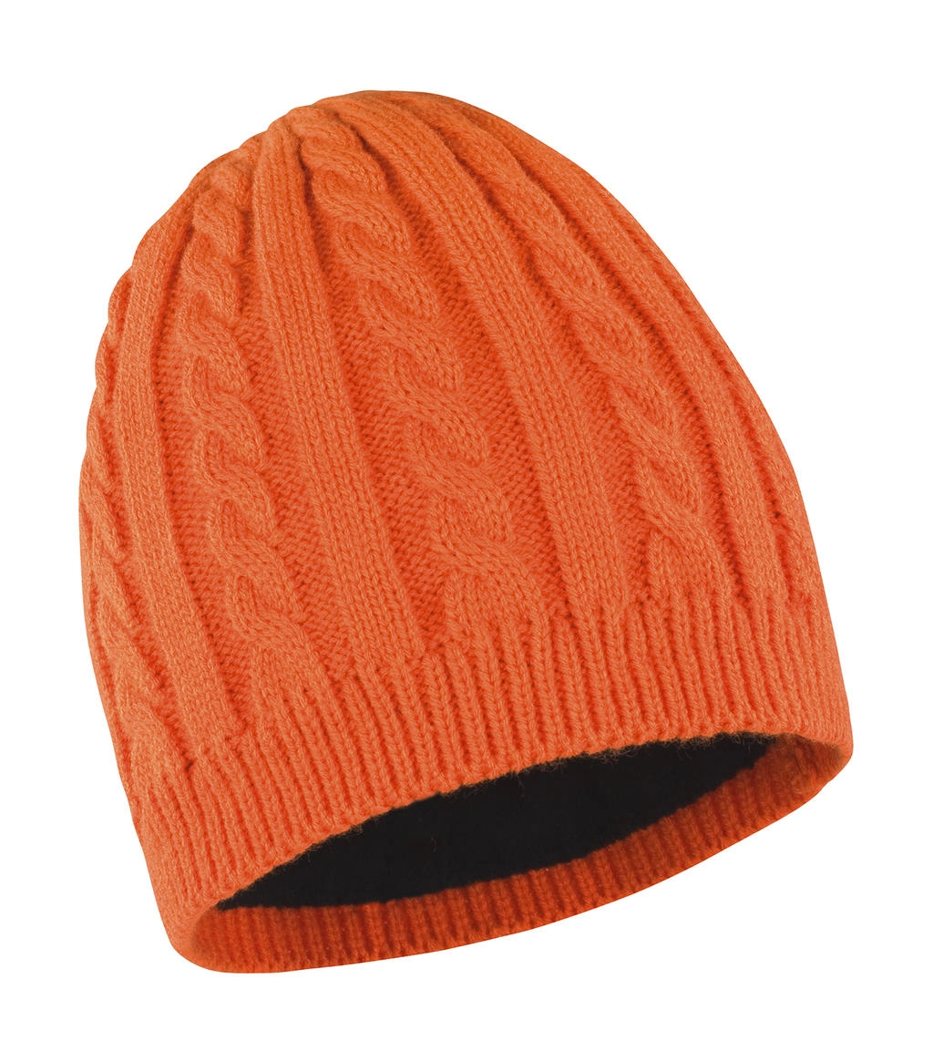 Mariner Knitted Hat zum Besticken und Bedrucken in der Farbe Burnt Orange/Black mit Ihren Logo, Schriftzug oder Motiv.