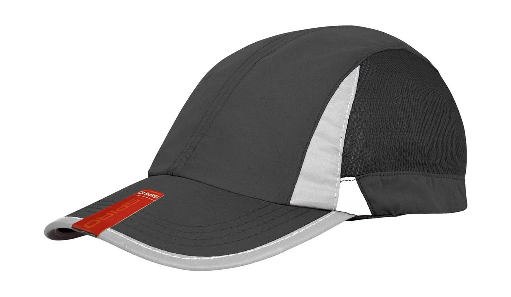 Spiro Sport Cap zum Besticken und Bedrucken in der Farbe Black/White mit Ihren Logo, Schriftzug oder Motiv.
