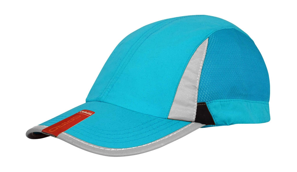 Spiro Sport Cap zum Besticken und Bedrucken in der Farbe Aqua/Black mit Ihren Logo, Schriftzug oder Motiv.