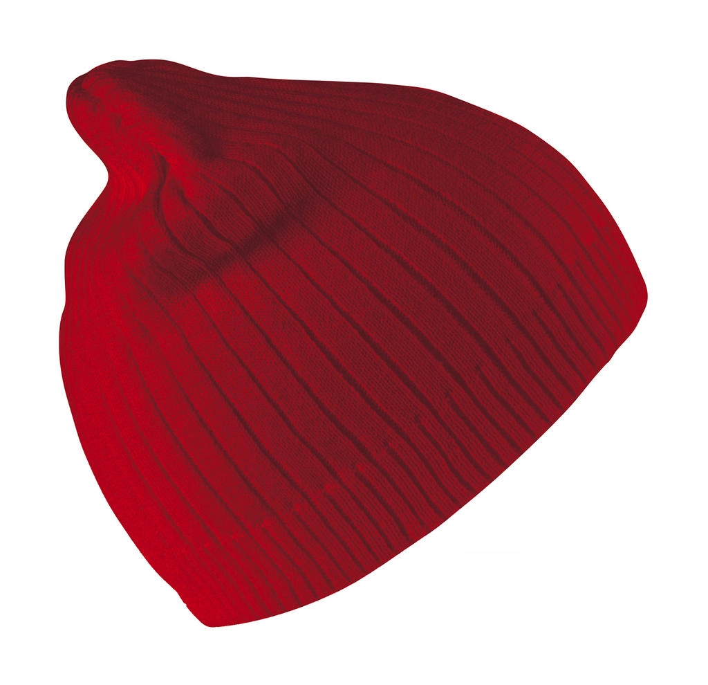 Delux Double Knit Cotton Beanie Hat zum Besticken und Bedrucken in der Farbe Red mit Ihren Logo, Schriftzug oder Motiv.