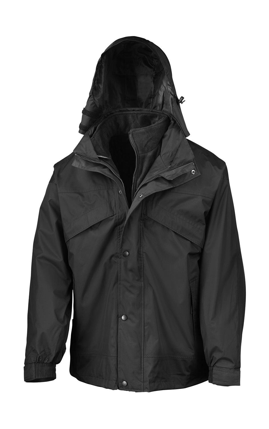 3-in-1 Jacket with Fleece zum Besticken und Bedrucken in der Farbe Black mit Ihren Logo, Schriftzug oder Motiv.