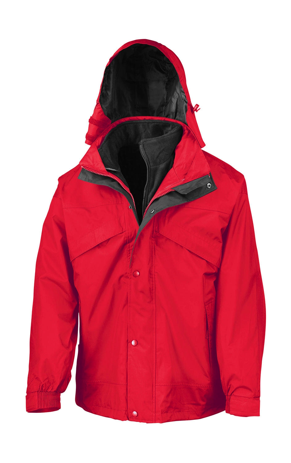 3-in-1 Jacket with Fleece zum Besticken und Bedrucken in der Farbe Red mit Ihren Logo, Schriftzug oder Motiv.