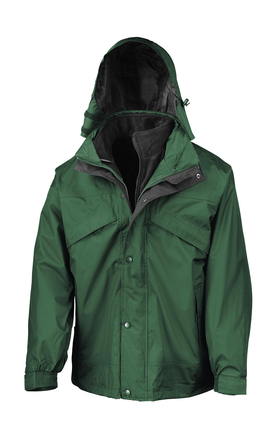 3-in-1 Jacket with Fleece zum Besticken und Bedrucken in der Farbe Bottle Green mit Ihren Logo, Schriftzug oder Motiv.