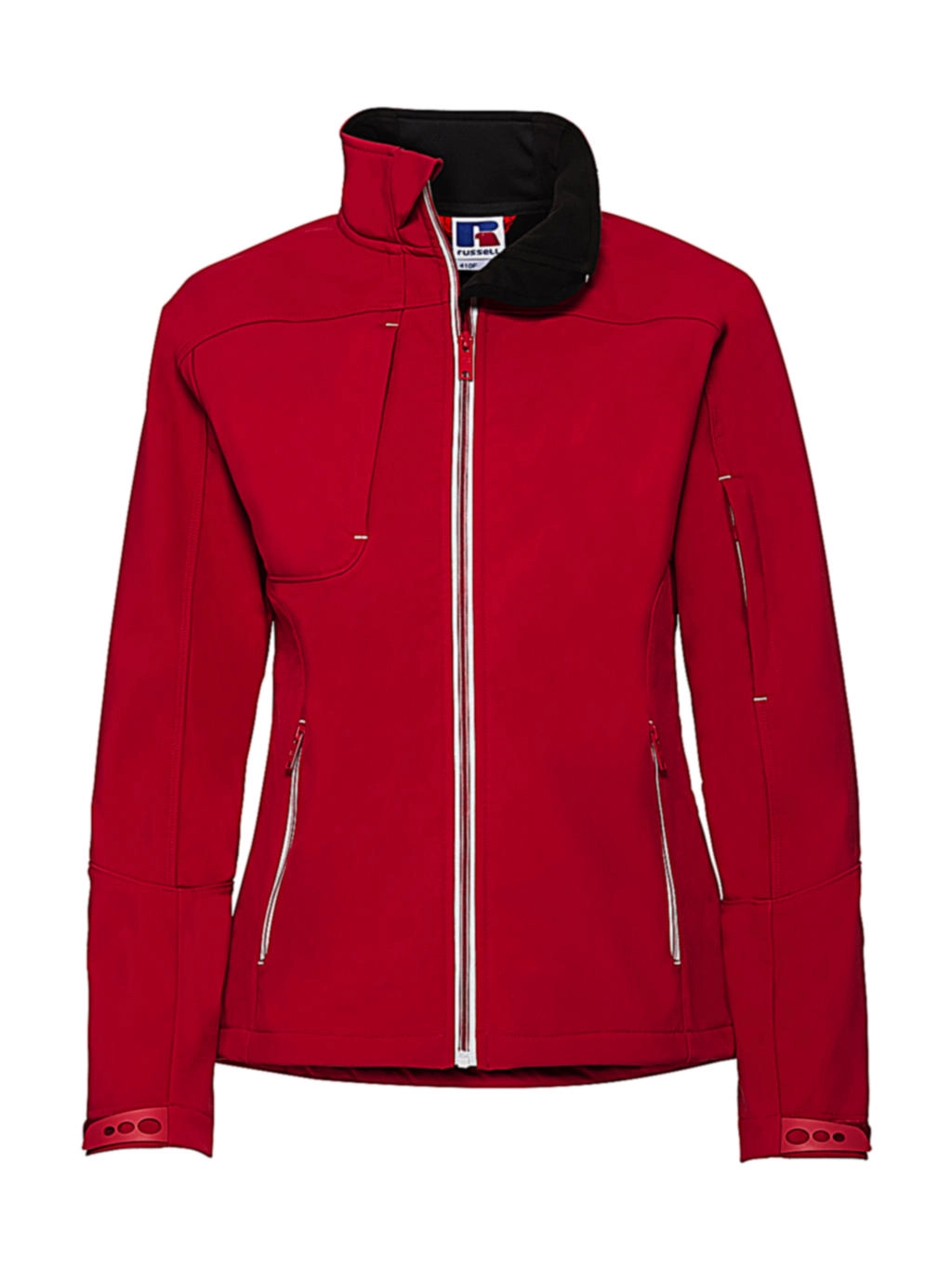 Ladies` Bionic Softshell Jacket zum Besticken und Bedrucken in der Farbe Classic Red mit Ihren Logo, Schriftzug oder Motiv.