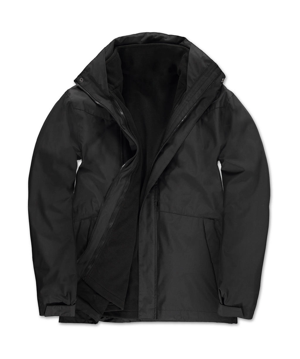 Corporate 3-in-1 Jacket zum Besticken und Bedrucken in der Farbe Black mit Ihren Logo, Schriftzug oder Motiv.