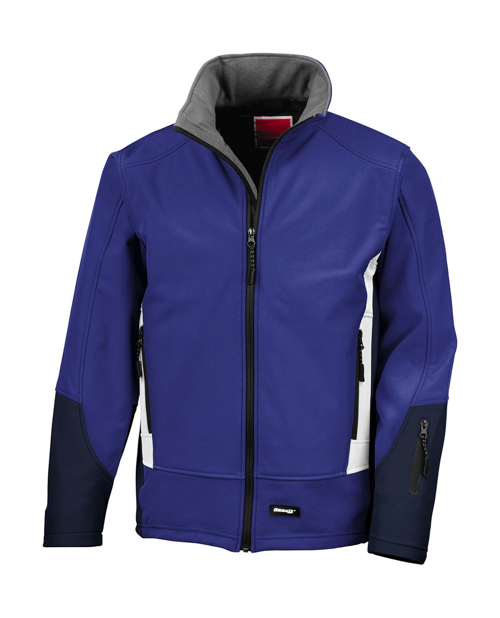 Blade Softshell Jacket zum Besticken und Bedrucken in der Farbe Royal/Navy/Pale Grey mit Ihren Logo, Schriftzug oder Motiv.