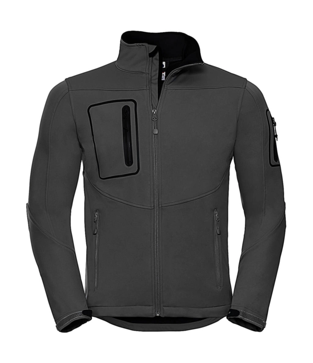 Men`s Sportshell 5000 Jacket zum Besticken und Bedrucken in der Farbe Titanium mit Ihren Logo, Schriftzug oder Motiv.