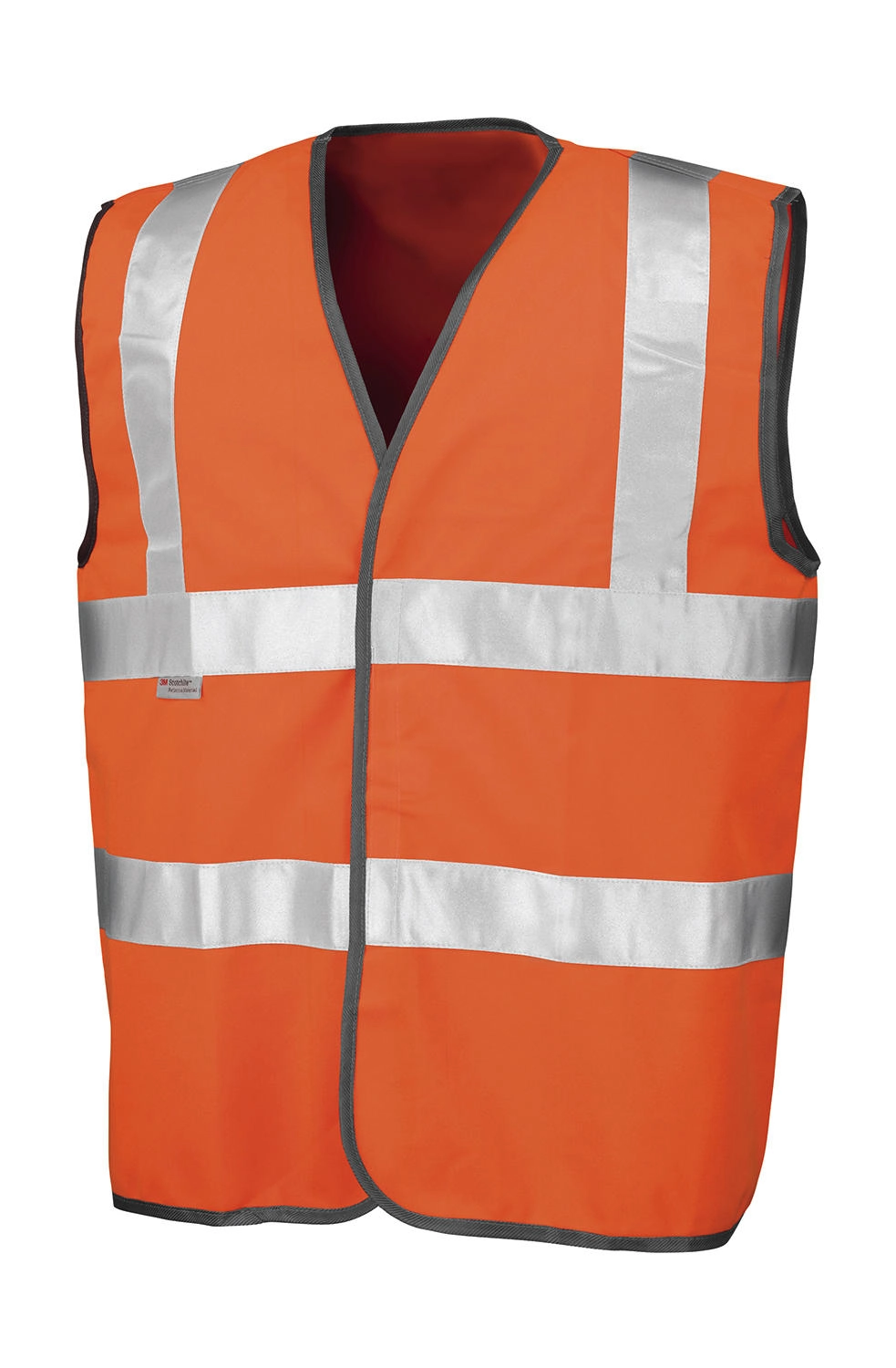 Safety Hi-Vis Vest zum Besticken und Bedrucken in der Farbe Fluorescent Orange mit Ihren Logo, Schriftzug oder Motiv.