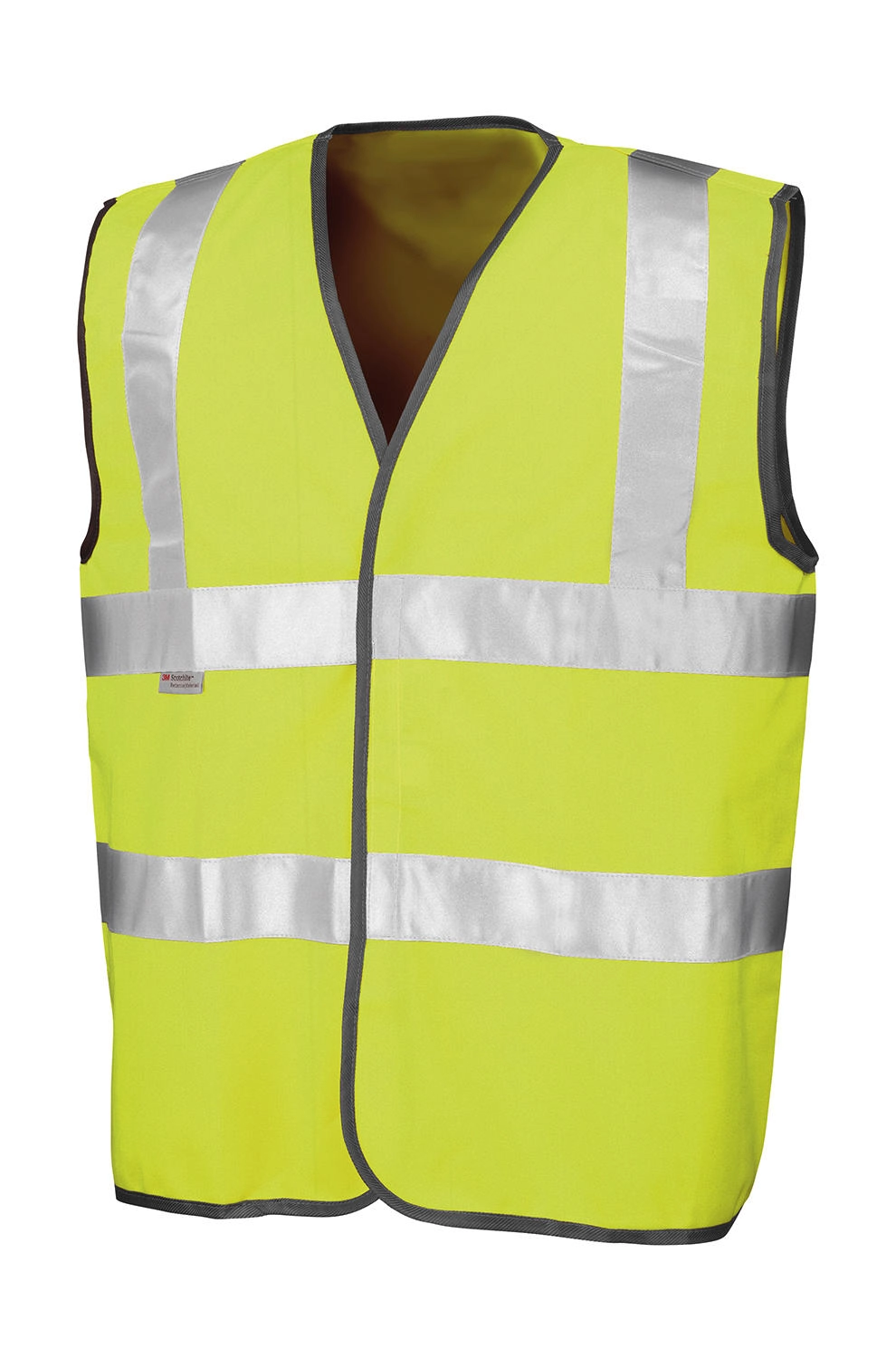 Safety Hi-Vis Vest zum Besticken und Bedrucken in der Farbe Fluorescent Yellow mit Ihren Logo, Schriftzug oder Motiv.