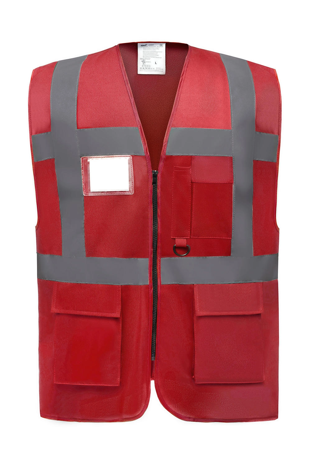 Fluo Executive Waistcoat zum Besticken und Bedrucken in der Farbe Red mit Ihren Logo, Schriftzug oder Motiv.