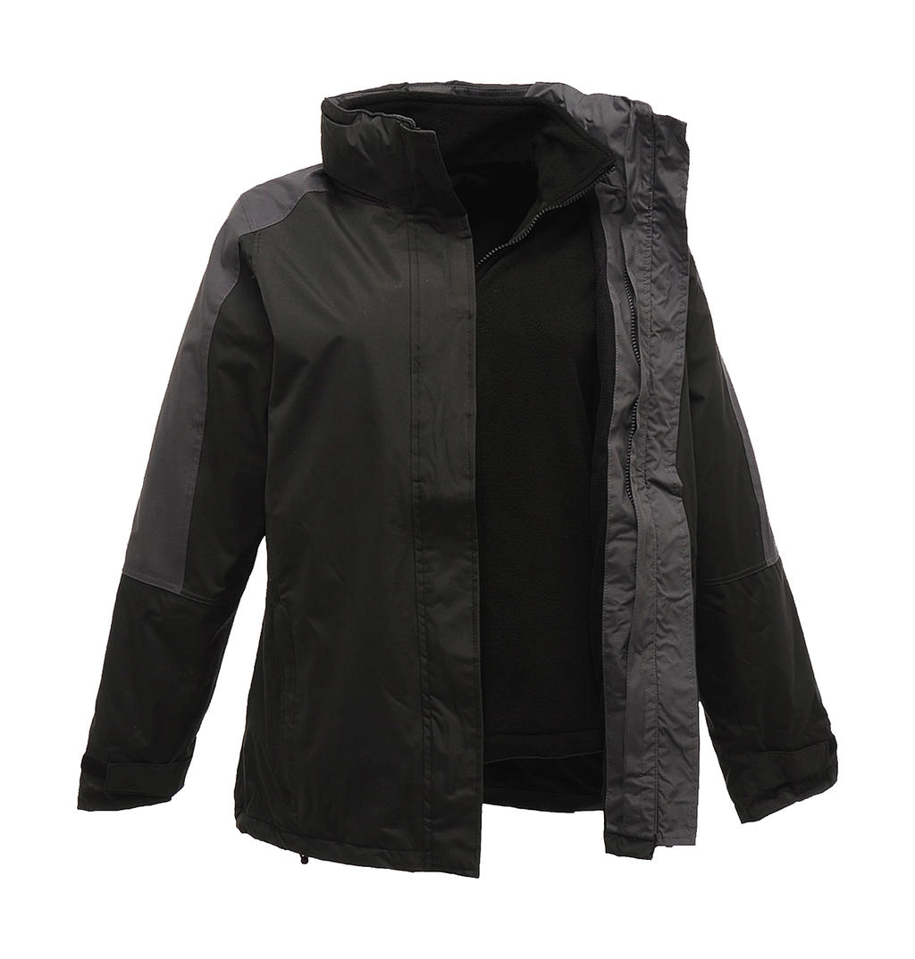 Ladies` Defender III 3-In-1 Jacket zum Besticken und Bedrucken in der Farbe Black/Seal Grey mit Ihren Logo, Schriftzug oder Motiv.