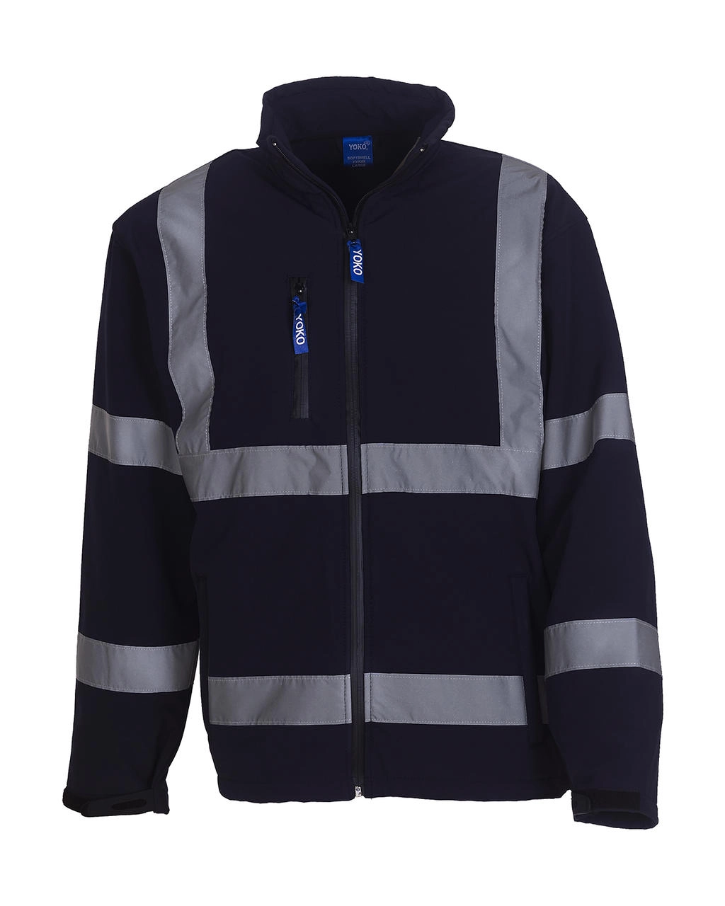 Fluo Softshell Jacket zum Besticken und Bedrucken in der Farbe Navy mit Ihren Logo, Schriftzug oder Motiv.
