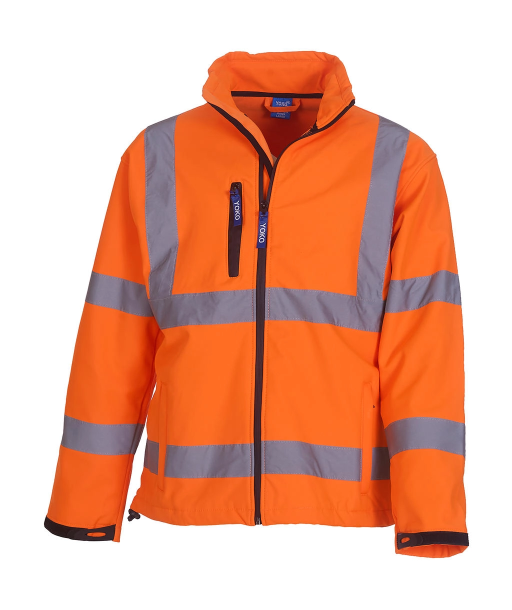 Fluo Softshell Jacket zum Besticken und Bedrucken in der Farbe Fluo Orange mit Ihren Logo, Schriftzug oder Motiv.