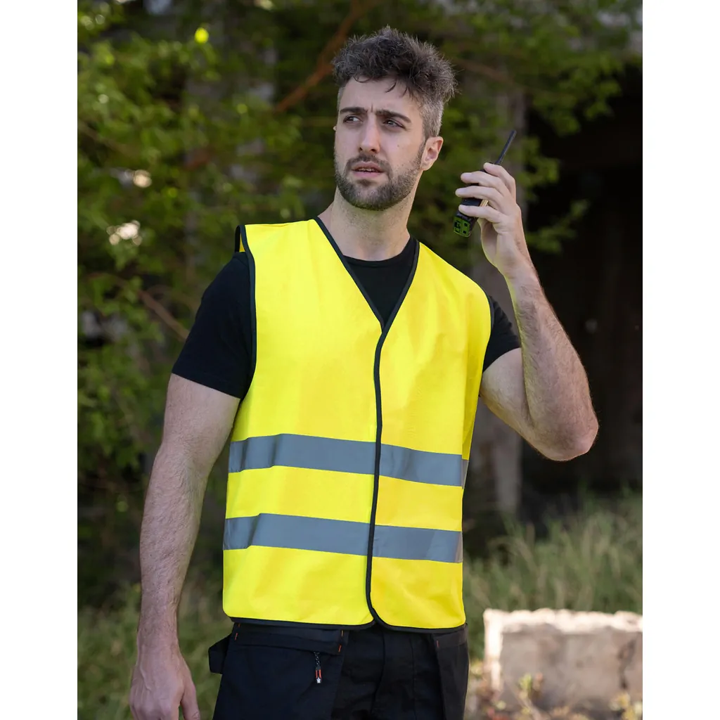 2-Band Safety Vest Soltau zum Besticken und Bedrucken mit Ihren Logo, Schriftzug oder Motiv.