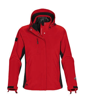 Ladies` Atmosphere 3-in-1 Jacket zum Besticken und Bedrucken in der Farbe Stadium Red/Black mit Ihren Logo, Schriftzug oder Motiv.