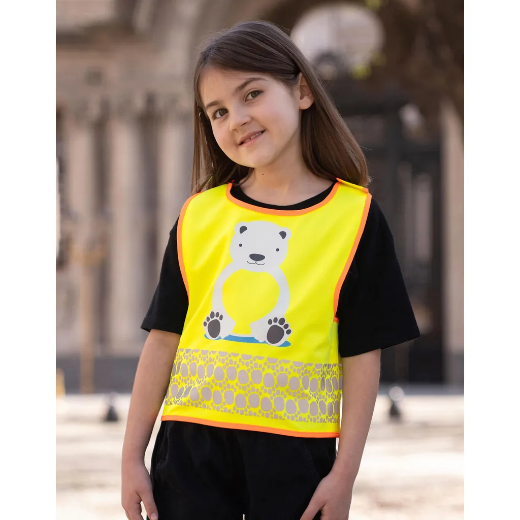 Children`s Safety Vest Funtastic Wildlife zum Besticken und Bedrucken mit Ihren Logo, Schriftzug oder Motiv.