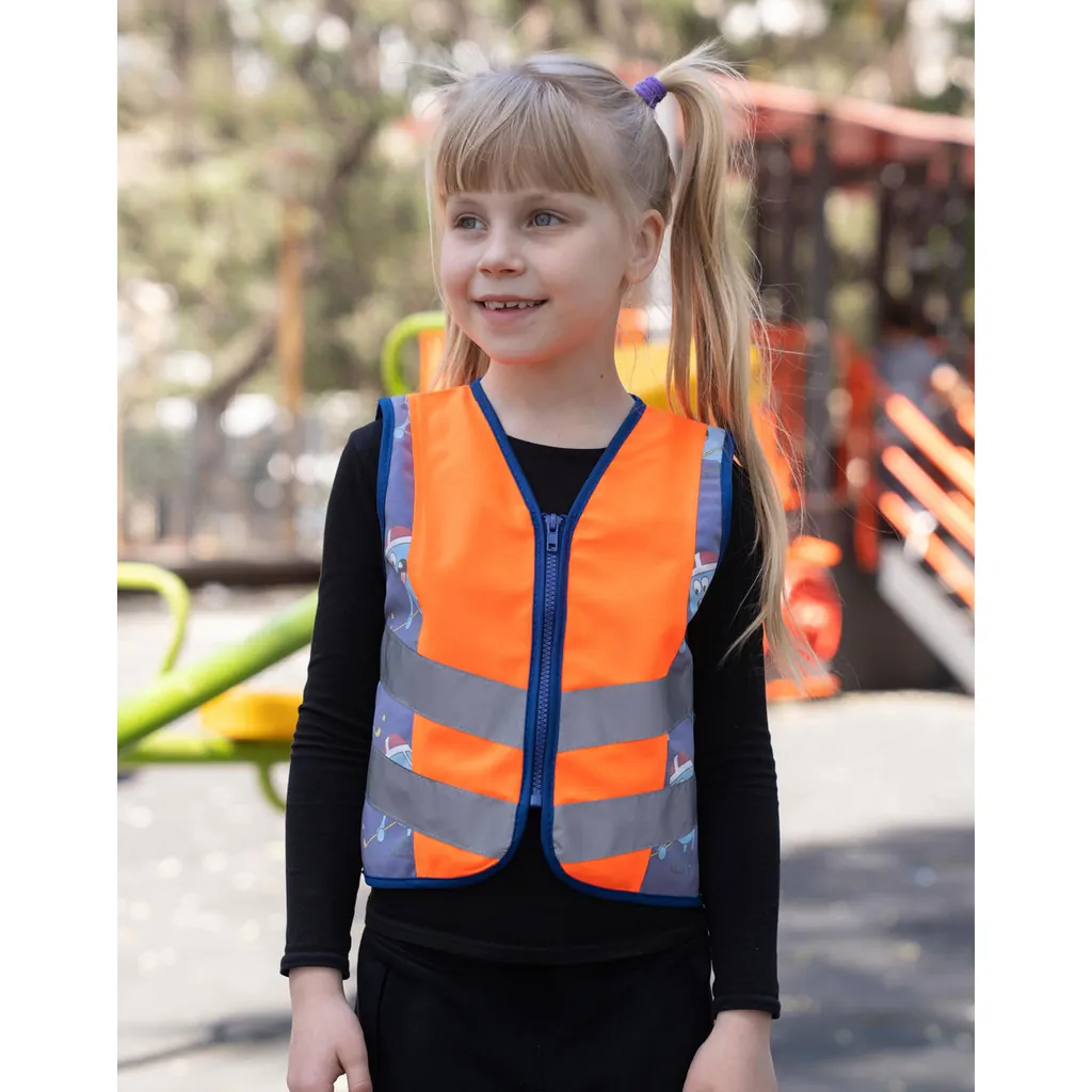 Children`s Safety Vest Action zum Besticken und Bedrucken mit Ihren Logo, Schriftzug oder Motiv.