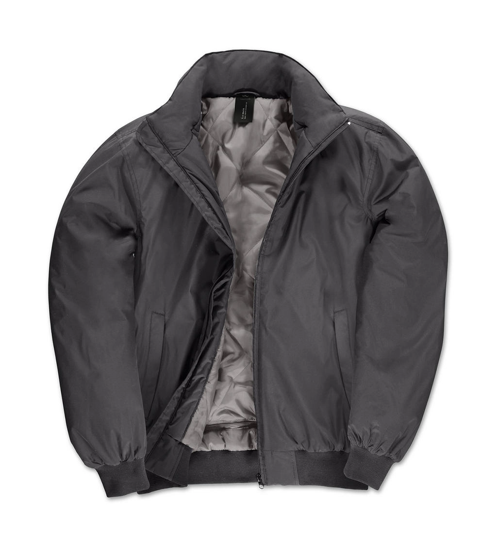 Crew Bomber/men Jacket zum Besticken und Bedrucken in der Farbe Dark Grey/Warm Grey mit Ihren Logo, Schriftzug oder Motiv.