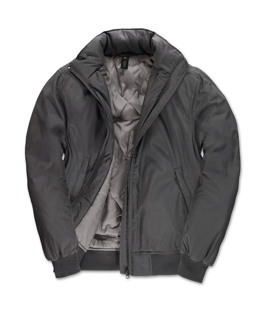 Crew Bomber/women Jacket zum Besticken und Bedrucken in der Farbe Dark Grey/Warm Grey mit Ihren Logo, Schriftzug oder Motiv.