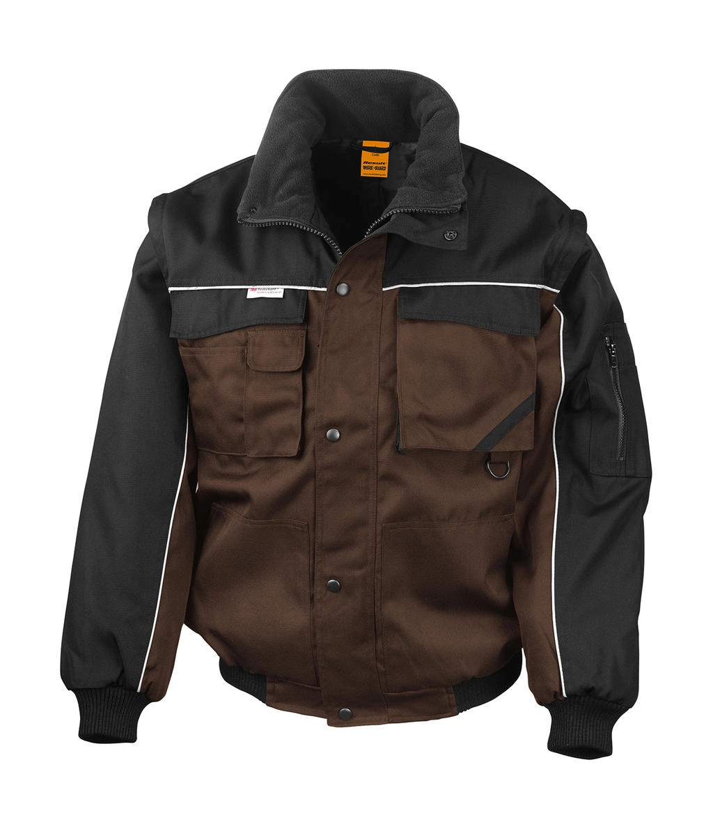 Heavy Duty Jacket zum Besticken und Bedrucken in der Farbe Tan/Black mit Ihren Logo, Schriftzug oder Motiv.