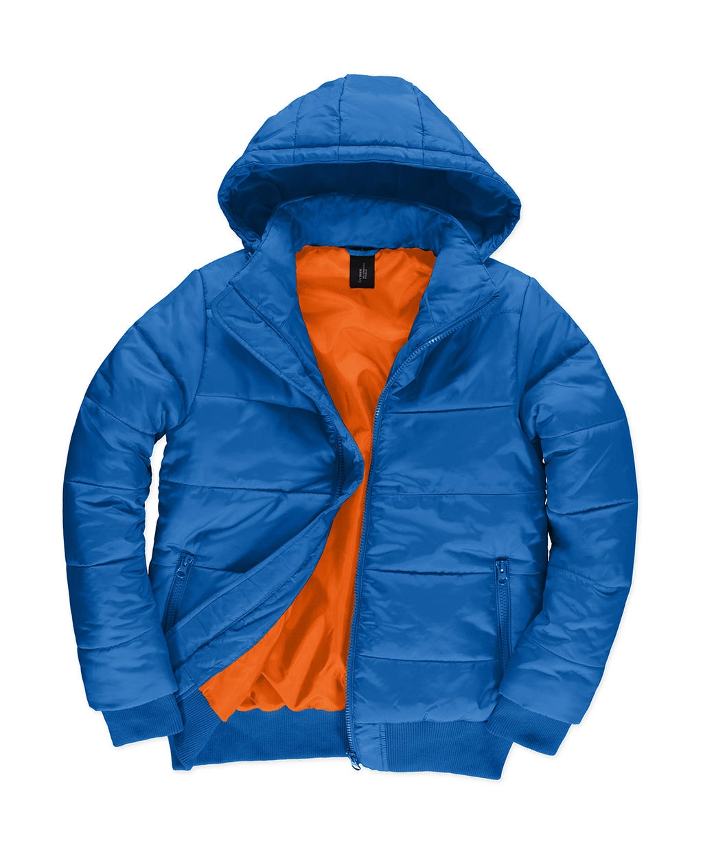 Superhood/men Jacket zum Besticken und Bedrucken in der Farbe Royal/Neon Orange mit Ihren Logo, Schriftzug oder Motiv.