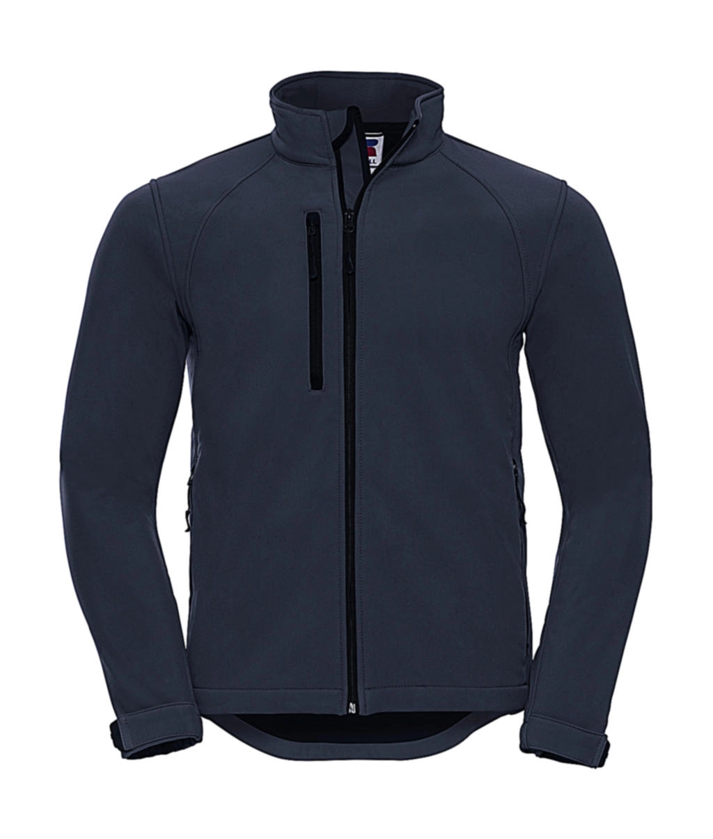 Softshell Jacket zum Besticken und Bedrucken in der Farbe French Navy mit Ihren Logo, Schriftzug oder Motiv.
