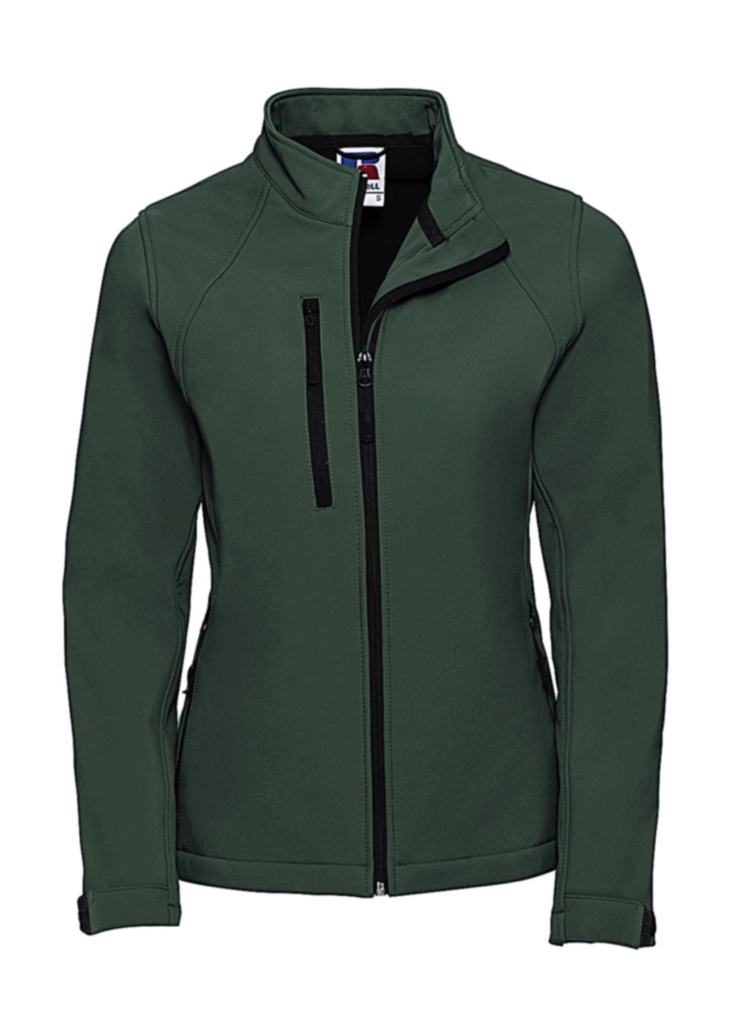 Softshell Jacket zum Besticken und Bedrucken in der Farbe Bottle Green mit Ihren Logo, Schriftzug oder Motiv.