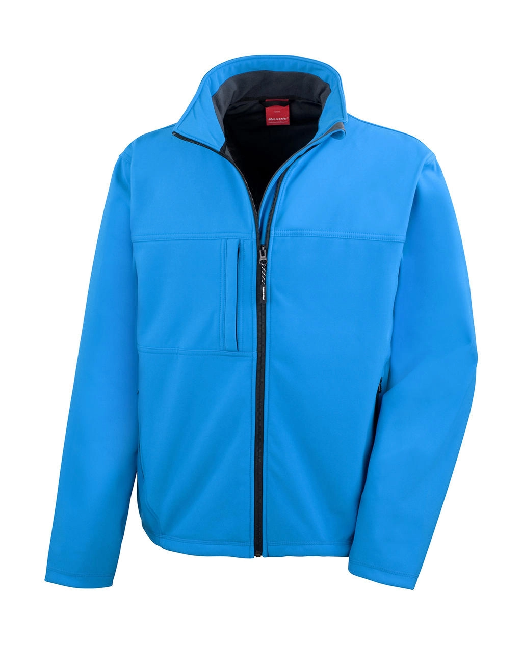 Men`s Classic Softshell Jacket zum Besticken und Bedrucken in der Farbe Azure mit Ihren Logo, Schriftzug oder Motiv.