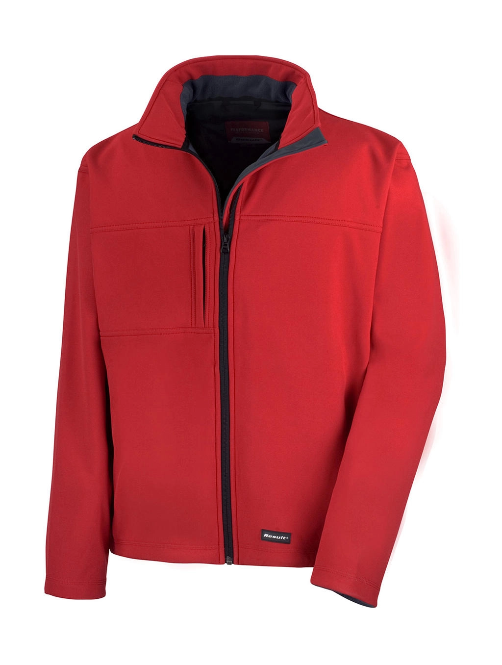 Men`s Classic Softshell Jacket zum Besticken und Bedrucken in der Farbe Red mit Ihren Logo, Schriftzug oder Motiv.