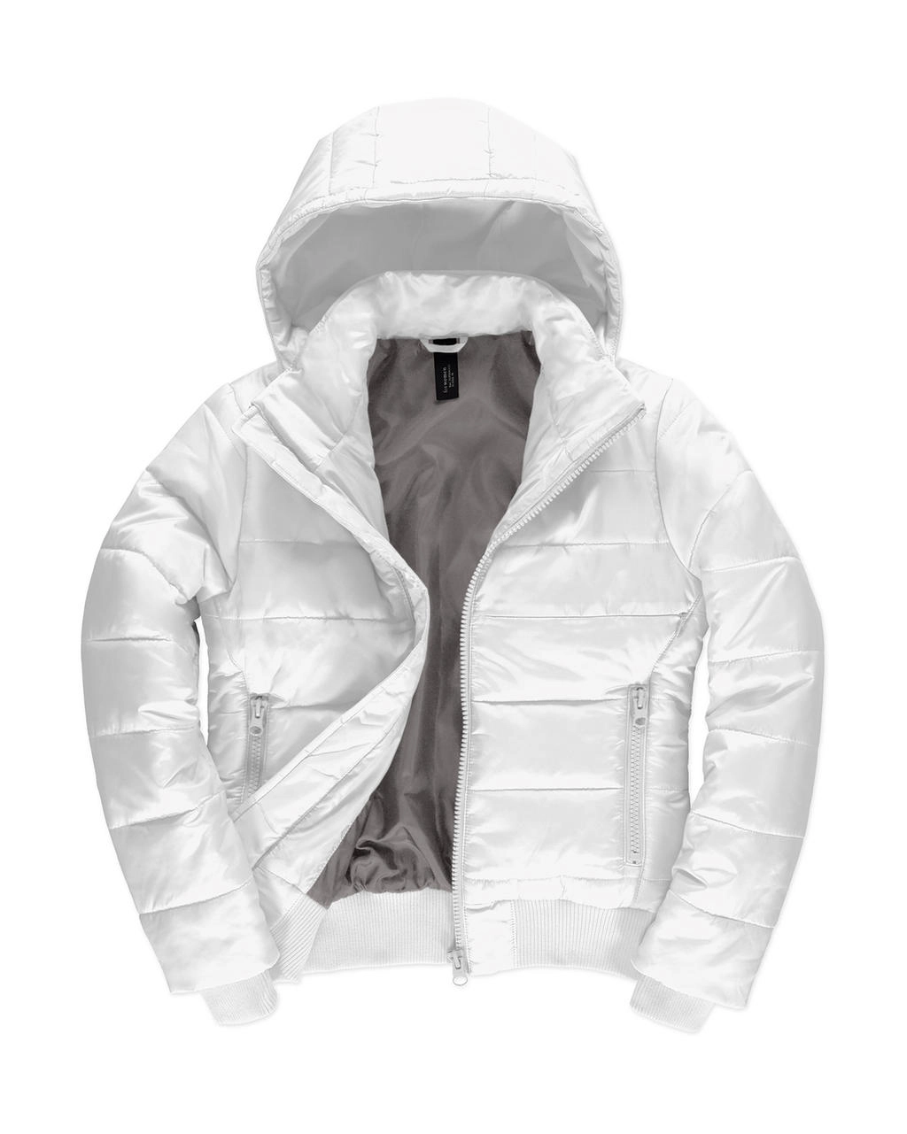 Superhood/women Jacket zum Besticken und Bedrucken in der Farbe White/Warm Grey mit Ihren Logo, Schriftzug oder Motiv.