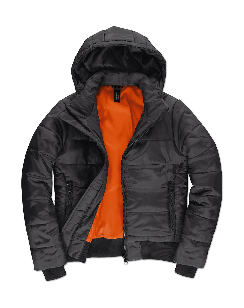 Superhood/women Jacket zum Besticken und Bedrucken in der Farbe Dark Grey/Neon Orange mit Ihren Logo, Schriftzug oder Motiv.