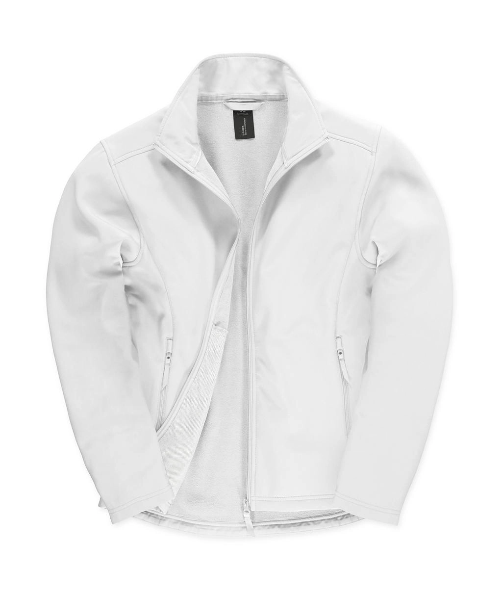 ID.701 Softshell Jacket zum Besticken und Bedrucken in der Farbe White/White mit Ihren Logo, Schriftzug oder Motiv.