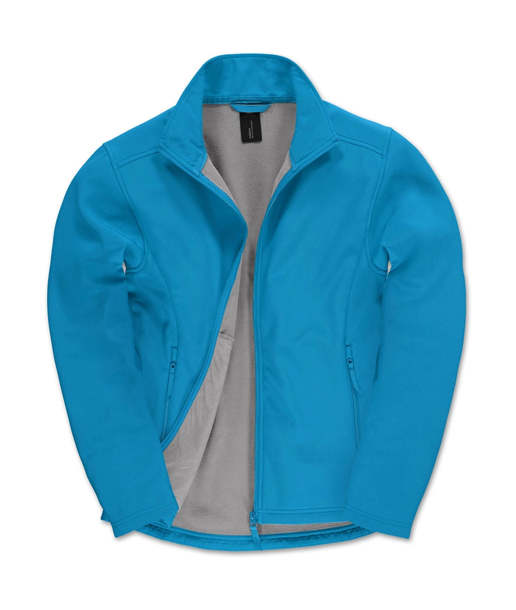 ID.701 Softshell Jacket zum Besticken und Bedrucken in der Farbe Atoll/Attitude Grey mit Ihren Logo, Schriftzug oder Motiv.