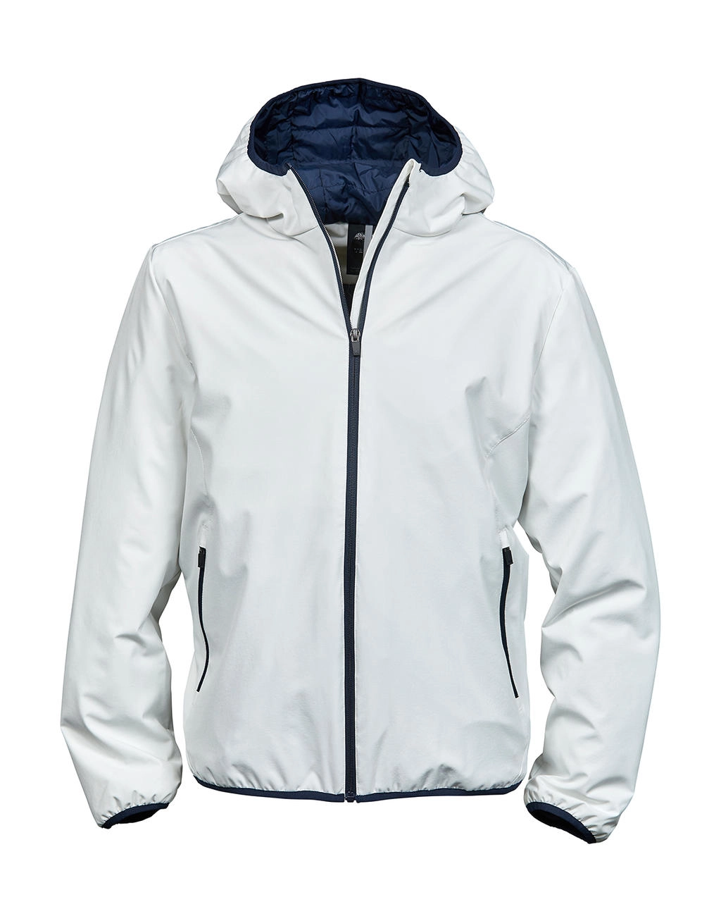 Competition Jacket zum Besticken und Bedrucken in der Farbe Snow/Navy mit Ihren Logo, Schriftzug oder Motiv.