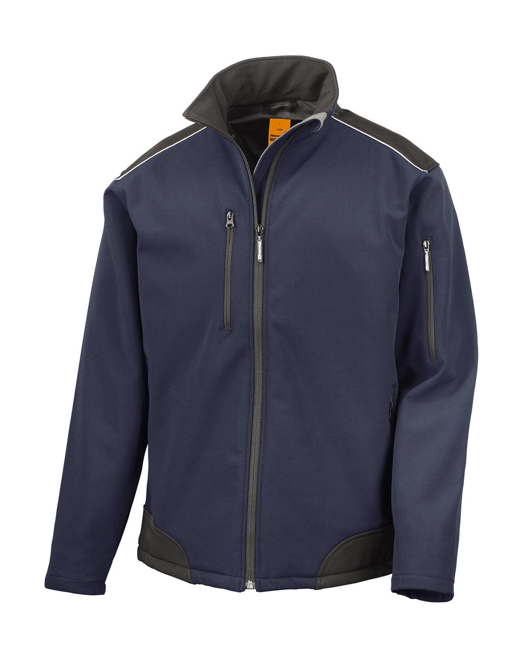 Ripstop Softshell Work Jacket zum Besticken und Bedrucken in der Farbe Navy/Black mit Ihren Logo, Schriftzug oder Motiv.