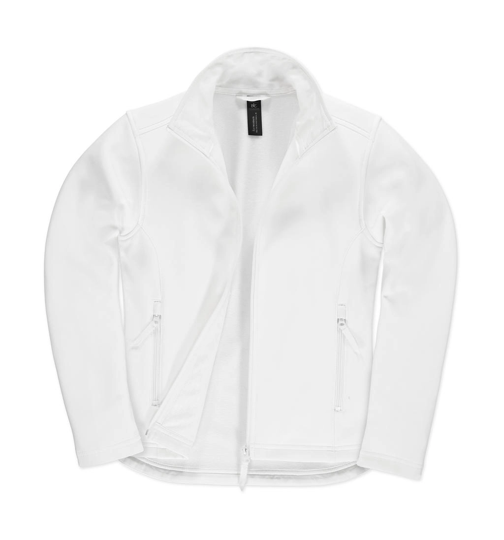 ID.701/women Softshell Jacket  zum Besticken und Bedrucken in der Farbe White/White mit Ihren Logo, Schriftzug oder Motiv.