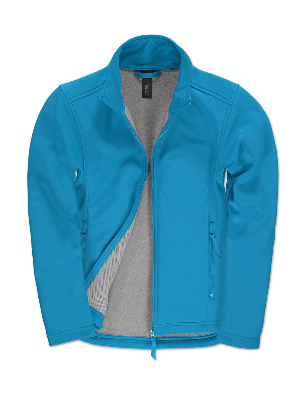 ID.701/women Softshell Jacket  zum Besticken und Bedrucken in der Farbe Atoll/Attitude Grey mit Ihren Logo, Schriftzug oder Motiv.