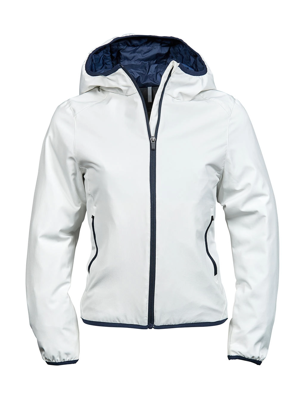 Ladies` Competition Jacket zum Besticken und Bedrucken in der Farbe Snow/Navy mit Ihren Logo, Schriftzug oder Motiv.
