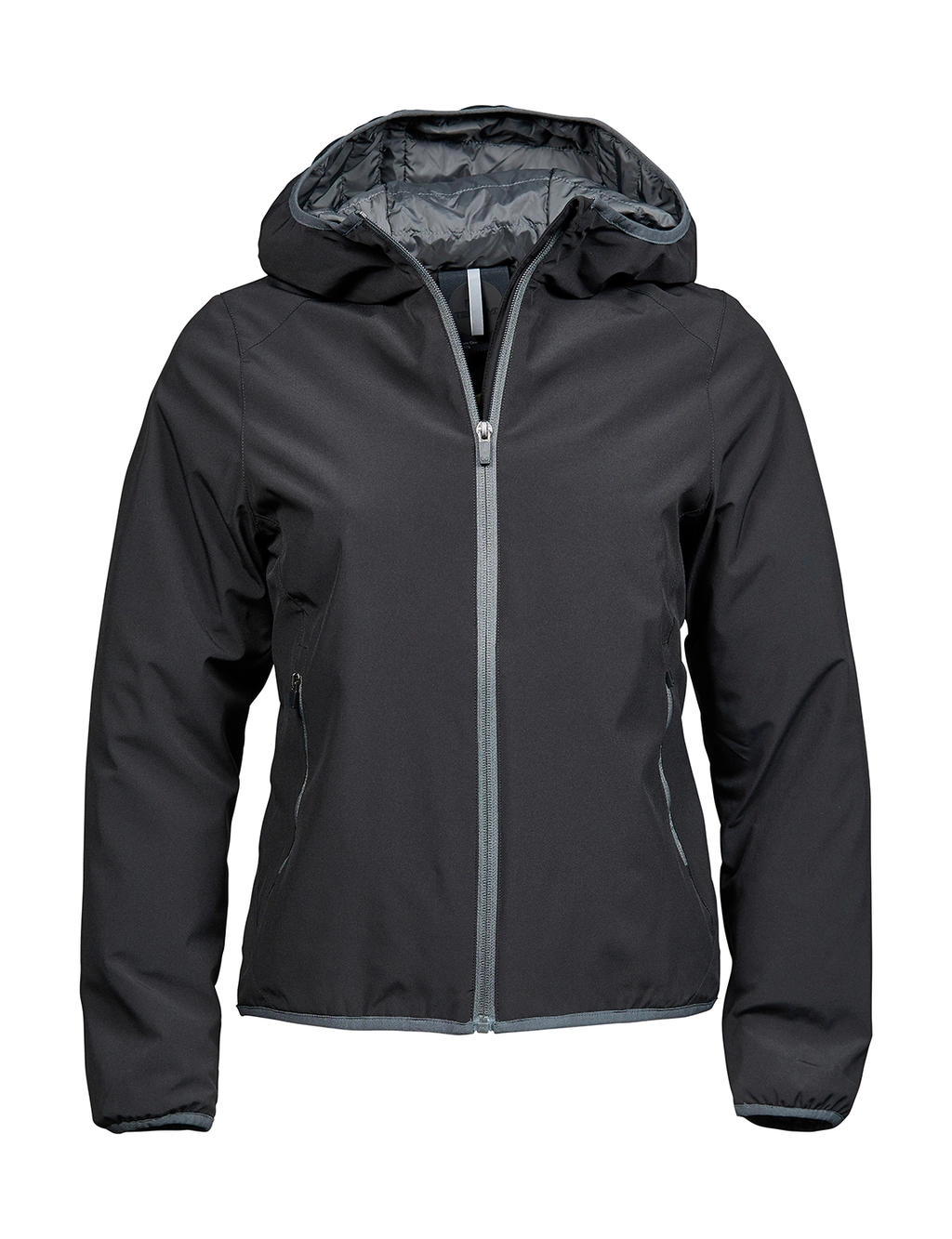 Ladies` Competition Jacket zum Besticken und Bedrucken in der Farbe Black/Space Grey mit Ihren Logo, Schriftzug oder Motiv.