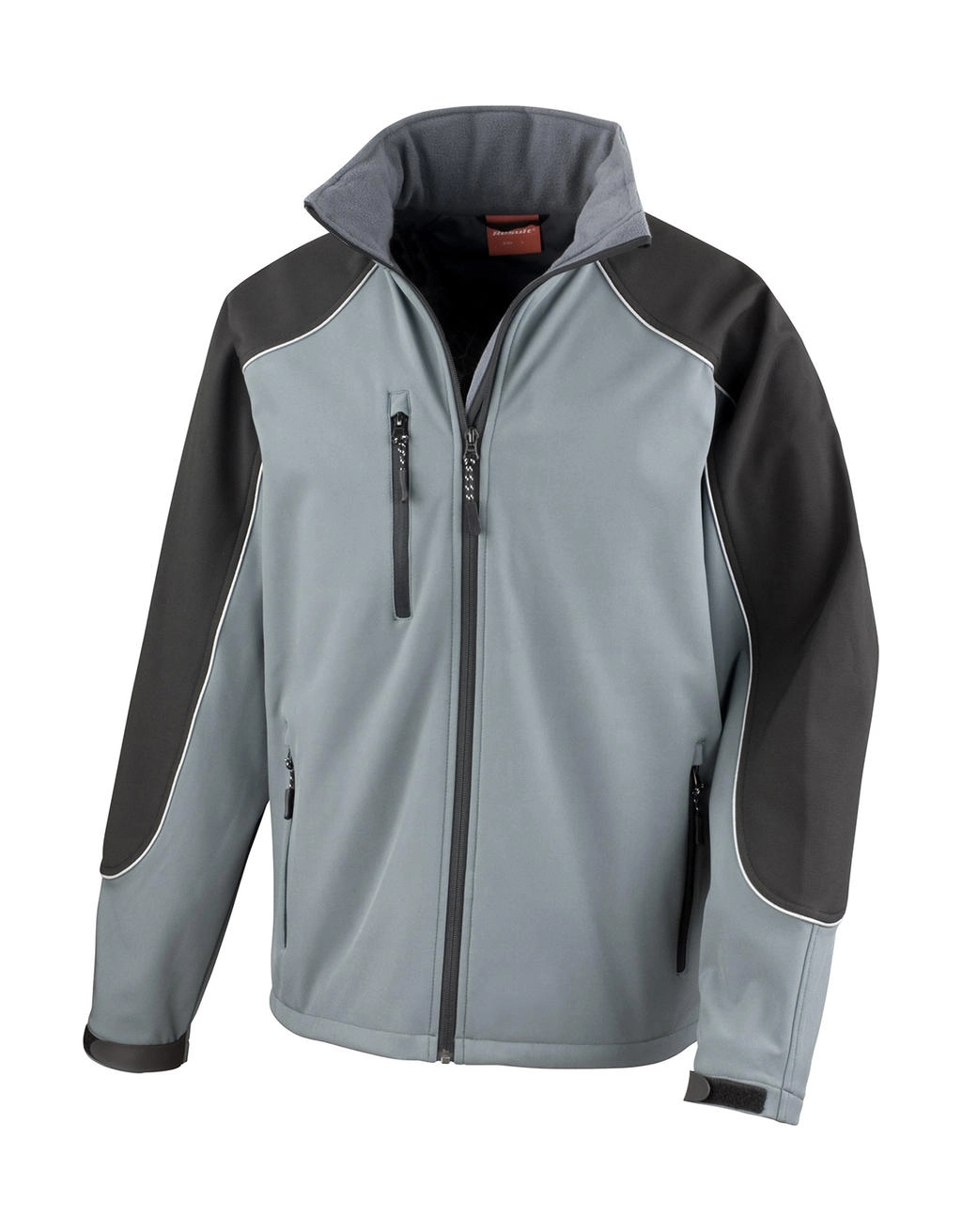 Ice Fell Hooded Softshell Jacket zum Besticken und Bedrucken in der Farbe Grey/Black mit Ihren Logo, Schriftzug oder Motiv.