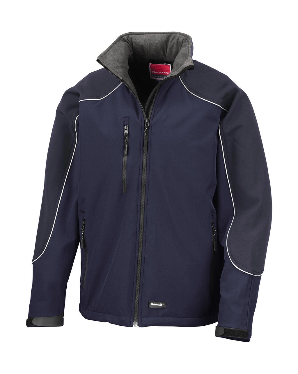 Ice Fell Hooded Softshell Jacket zum Besticken und Bedrucken in der Farbe Navy/Navy mit Ihren Logo, Schriftzug oder Motiv.