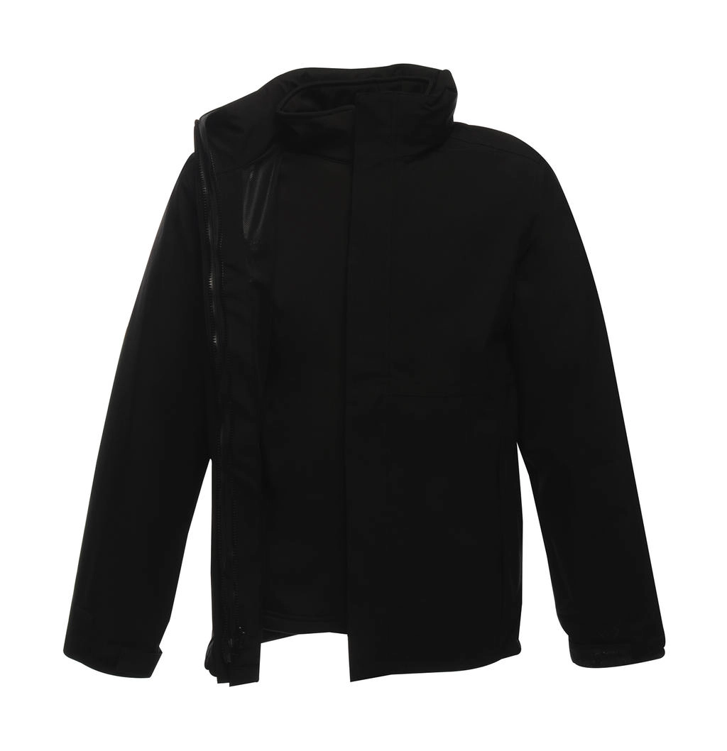 Kingsley 3-in-1 Jacket zum Besticken und Bedrucken in der Farbe Black/Black mit Ihren Logo, Schriftzug oder Motiv.