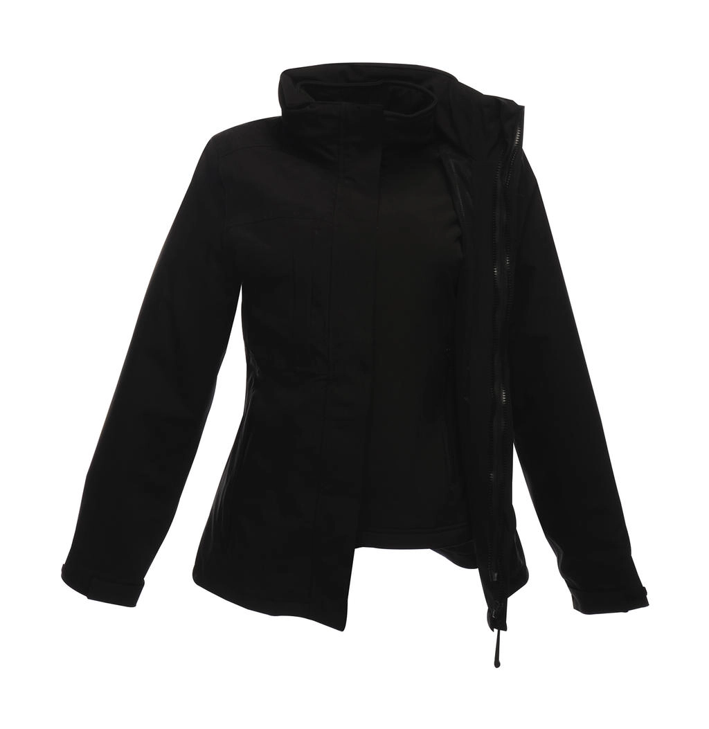Women`s Kingsley 3-in-1 Jacket zum Besticken und Bedrucken in der Farbe Black/Black mit Ihren Logo, Schriftzug oder Motiv.