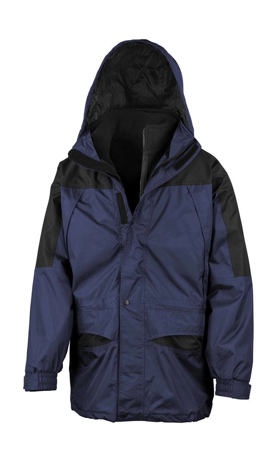 Alaska 3-in-1 Jacket zum Besticken und Bedrucken in der Farbe Navy/Black mit Ihren Logo, Schriftzug oder Motiv.