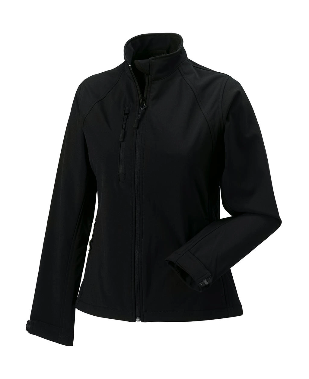 Ladies` Softshell Jacket  zum Besticken und Bedrucken in der Farbe Black mit Ihren Logo, Schriftzug oder Motiv.